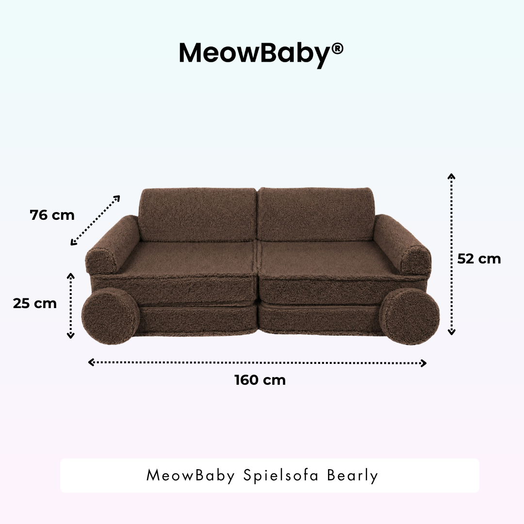 MeowBaby Spielsofa Bearly - Soft Teddy Edition