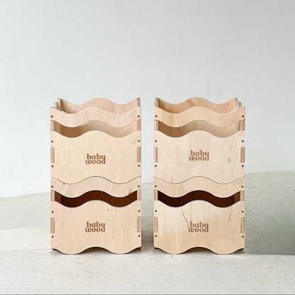 BabyWood Spielzeugkiste aus Holz WAVE