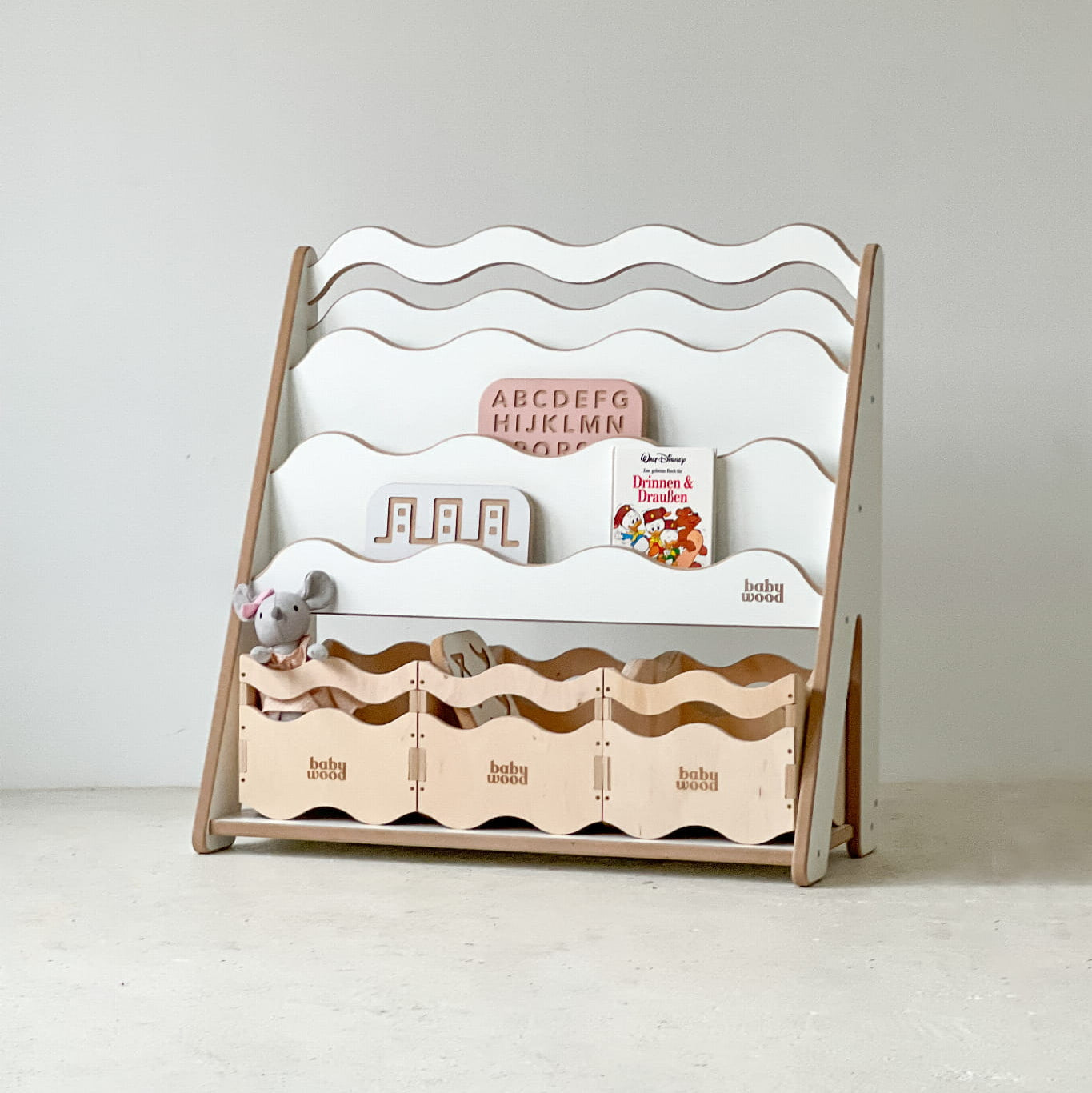 BabyWood Spielzeugkiste aus Holz WAVE
