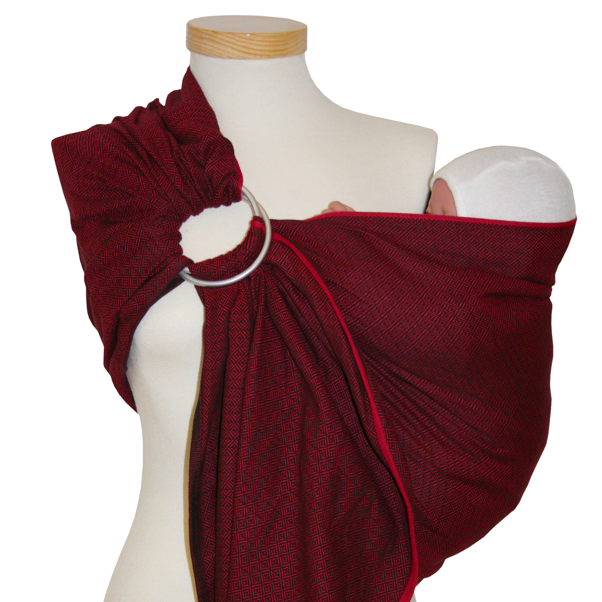 Storchenwiege RingSling Baumwolle – Leo Bordeaux