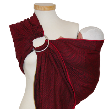 Storchenwiege RingSling Baumwolle – Leo Bordeaux