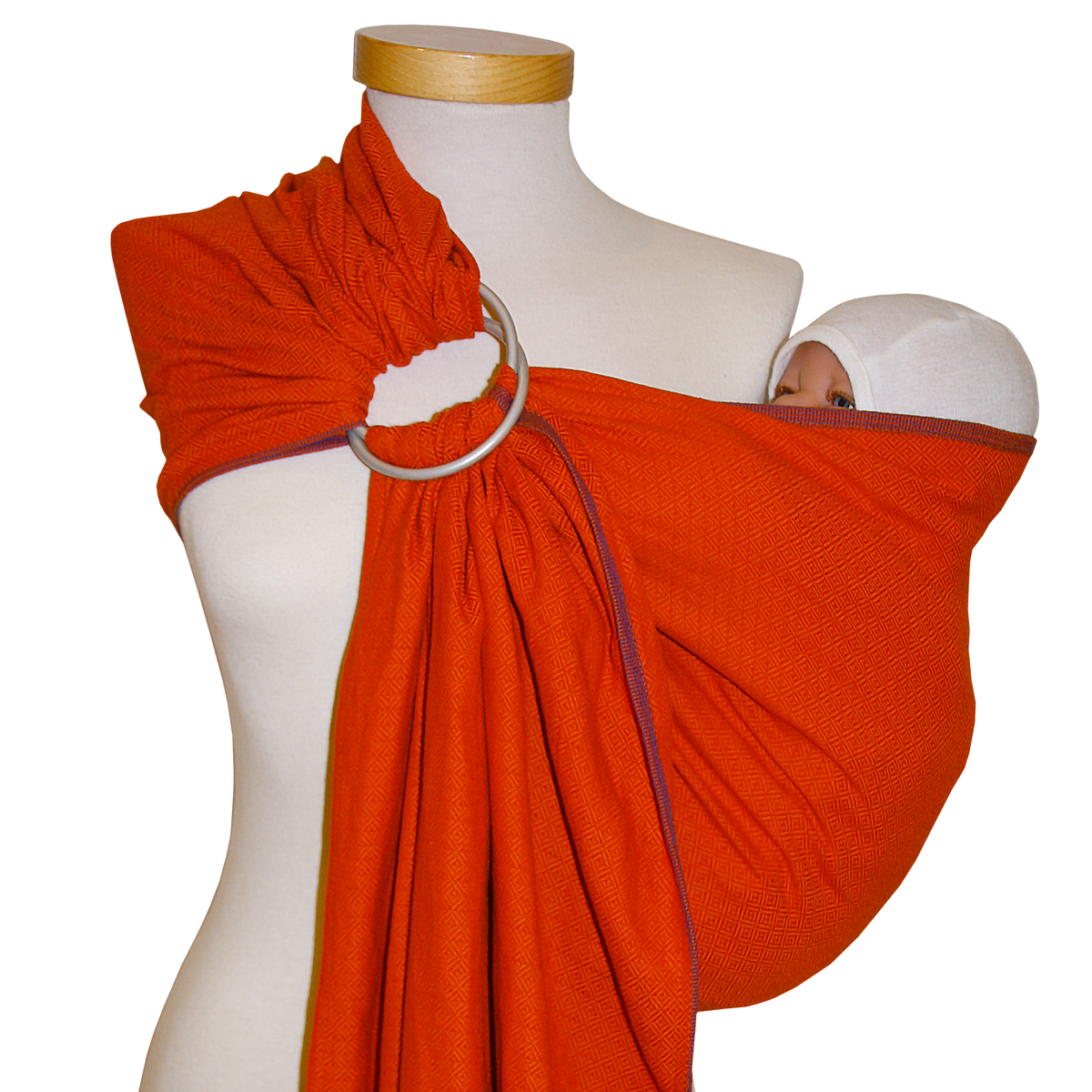 Storchenwiege RingSling Baumwolle – Leo Orange