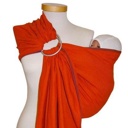 Storchenwiege RingSling Baumwolle – Leo Orange