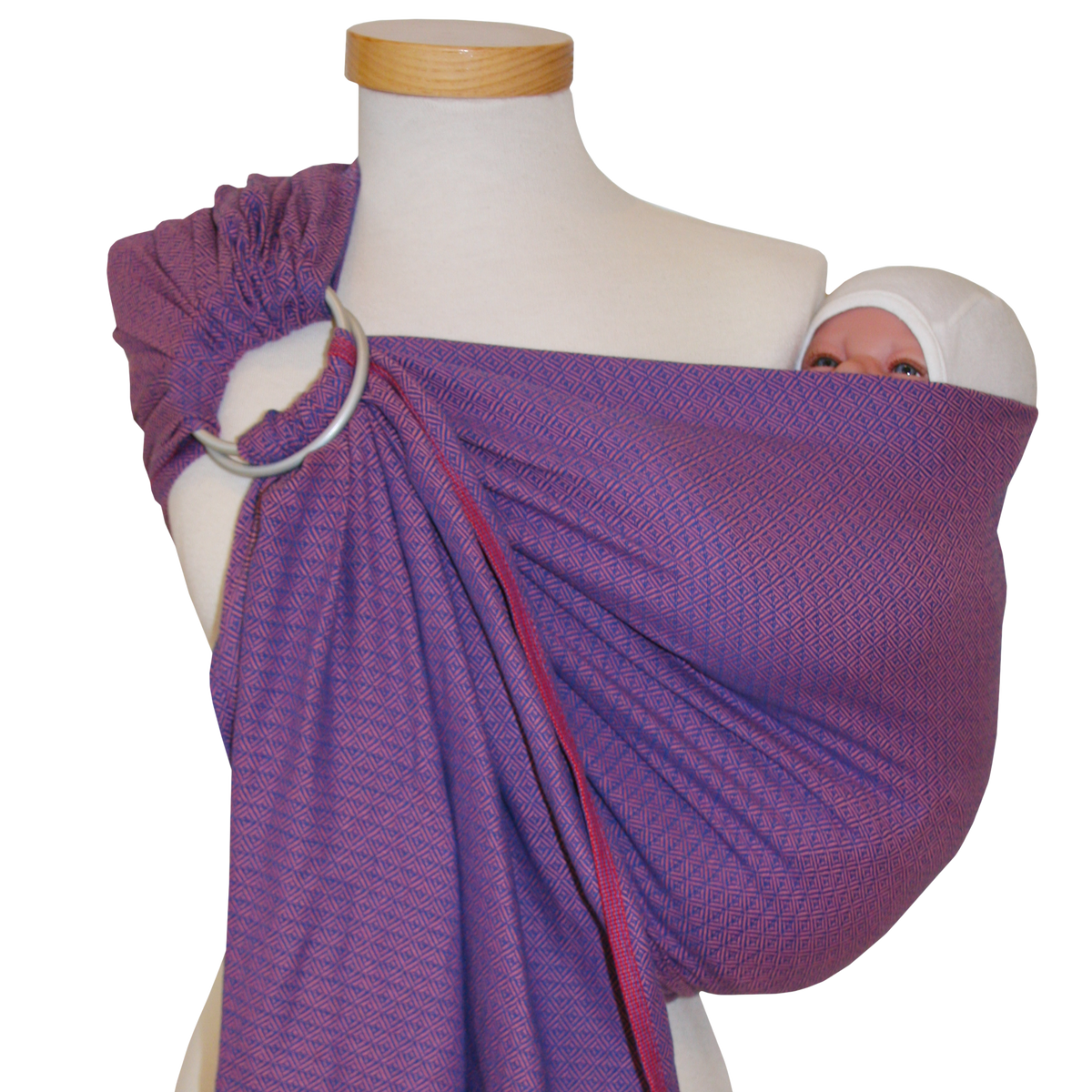 Storchenwiege RingSling Baumwolle – Leo Rosé