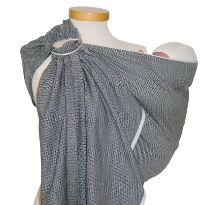 Storchenwiege RingSling Baumwolle – Leo Schwarz-Weiss
