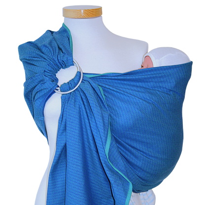 Storchenwiege RingSling Baumwolle – Leo Türkis