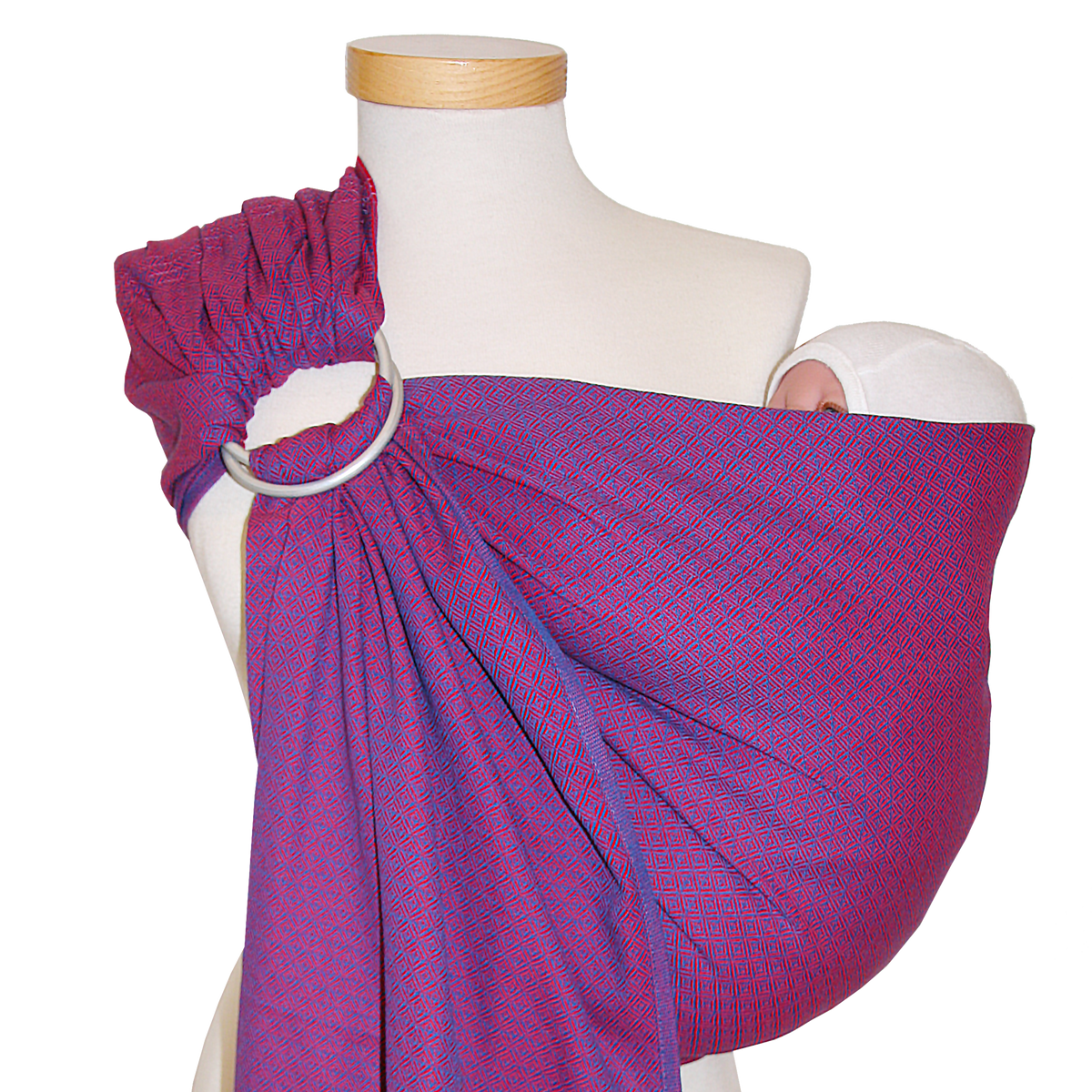 Storchenwiege RingSling Baumwolle – Leo Violett