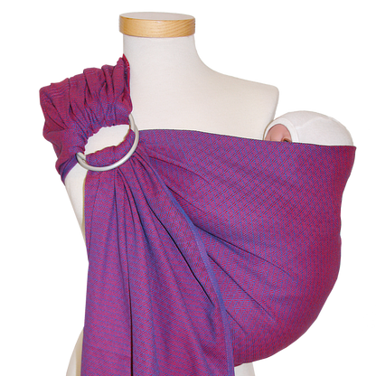 Storchenwiege RingSling Baumwolle – Leo Violett