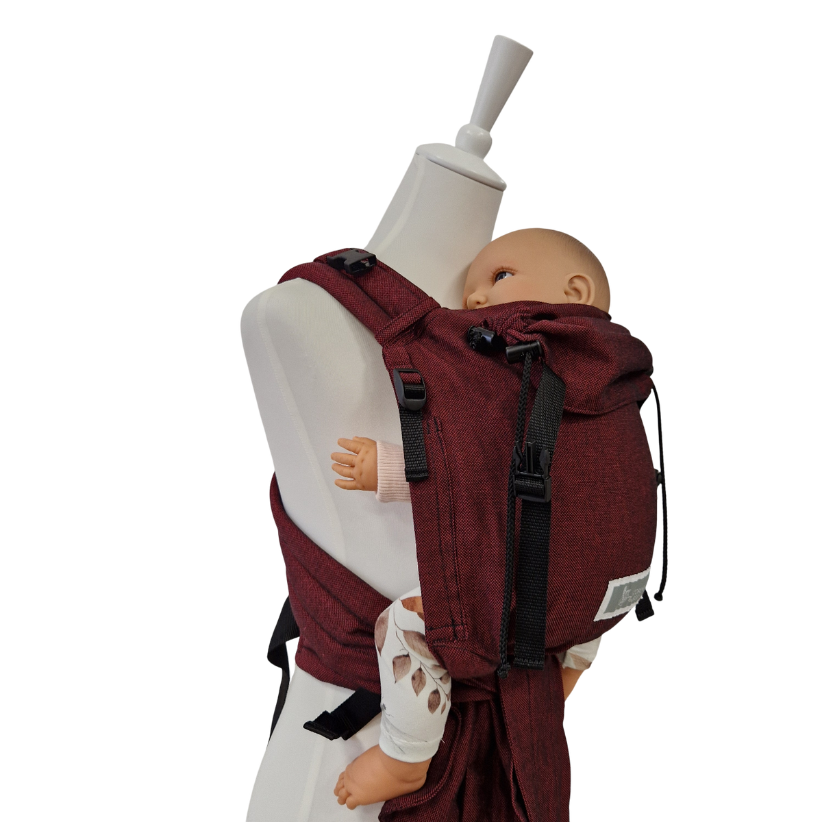Storchenwiege Talemo Half-Buckle Babytrage – Bordeaux