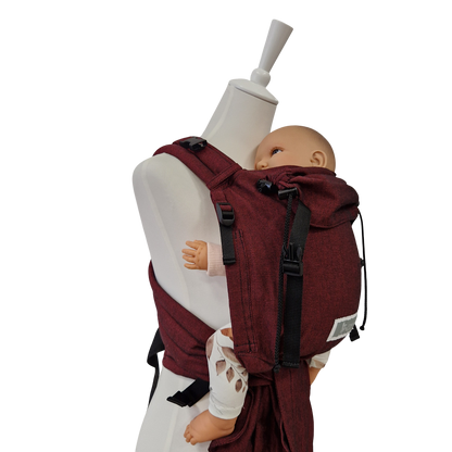 Storchenwiege Talemo Half-Buckle Babytrage – Bordeaux