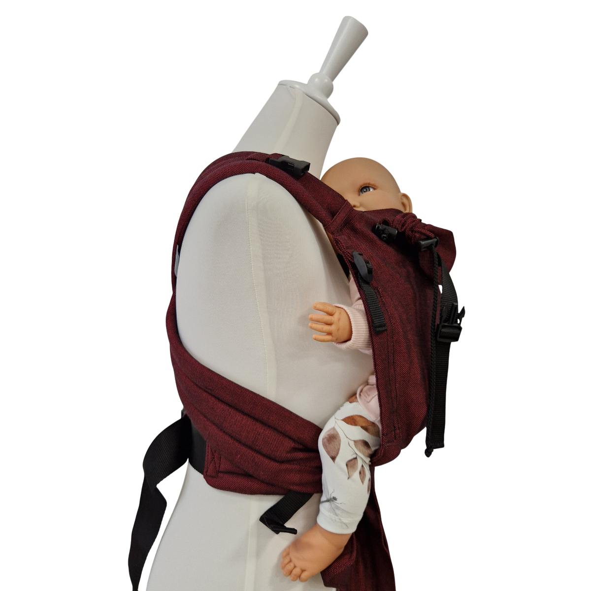 Storchenwiege Talemo Half-Buckle Babytrage – Bordeaux