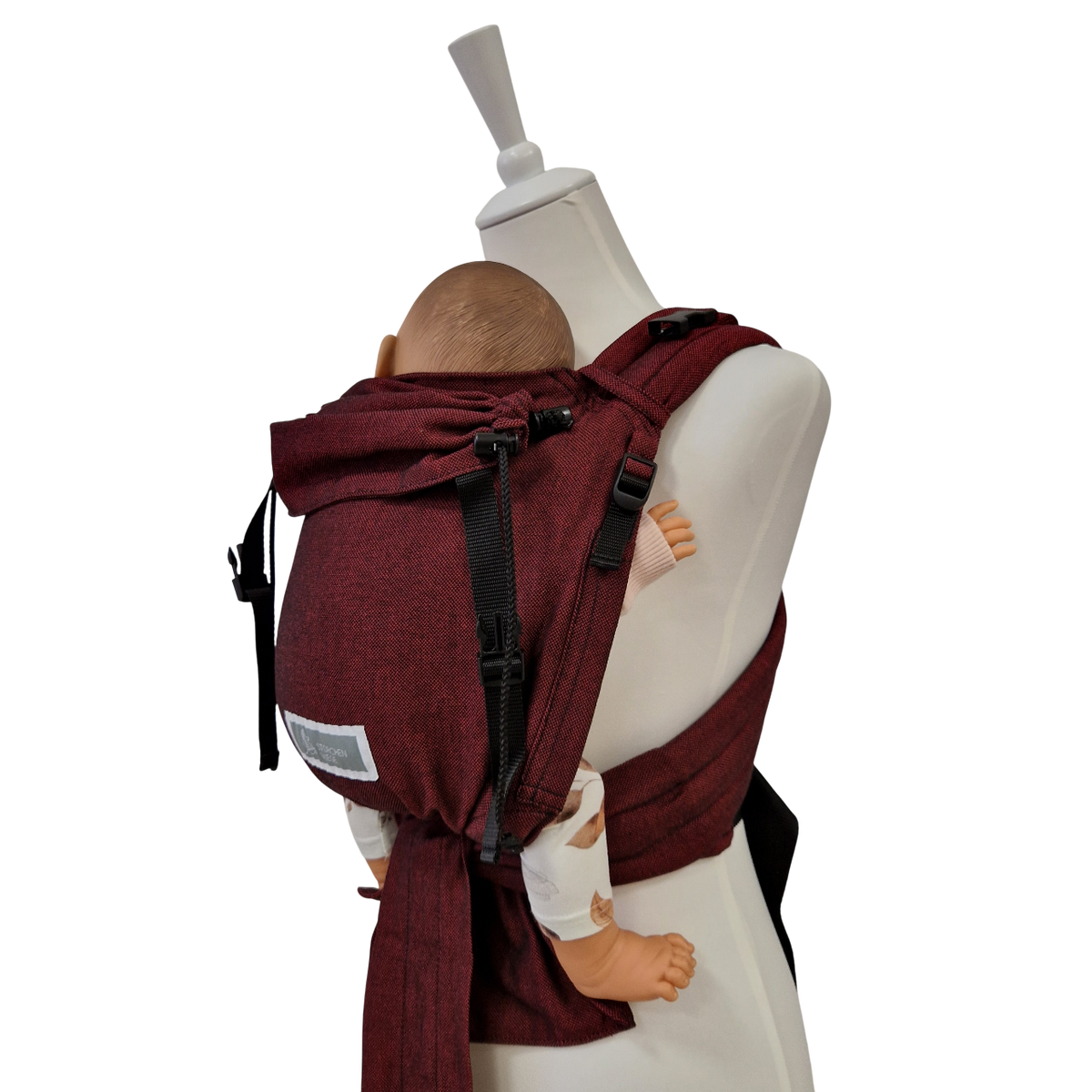 Storchenwiege Talemo Half-Buckle Babytrage – Bordeaux