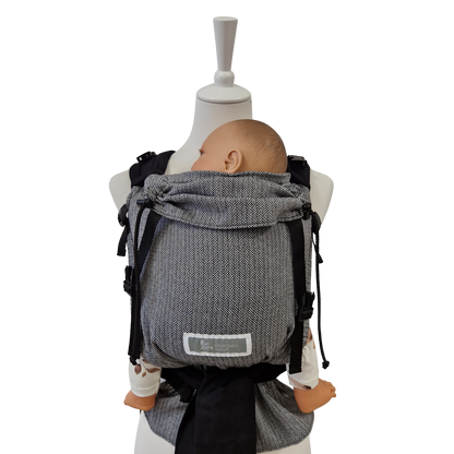 Storchenwiege Talemo Half-Buckle Babytrage – Leo Schwarz-Weiss
