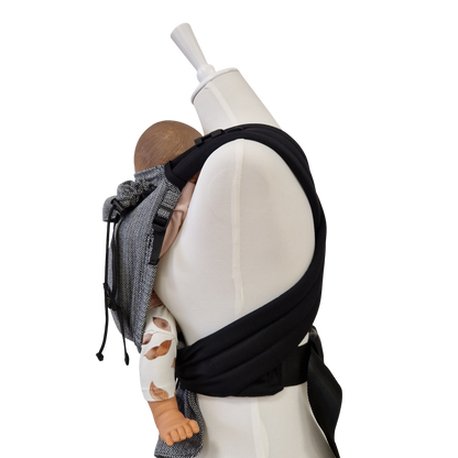 Storchenwiege Talemo Half-Buckle Babytrage – Leo Schwarz-Weiss