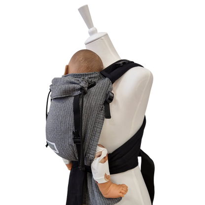Storchenwiege Talemo Half-Buckle Babytrage – Leo Schwarz-Weiss
