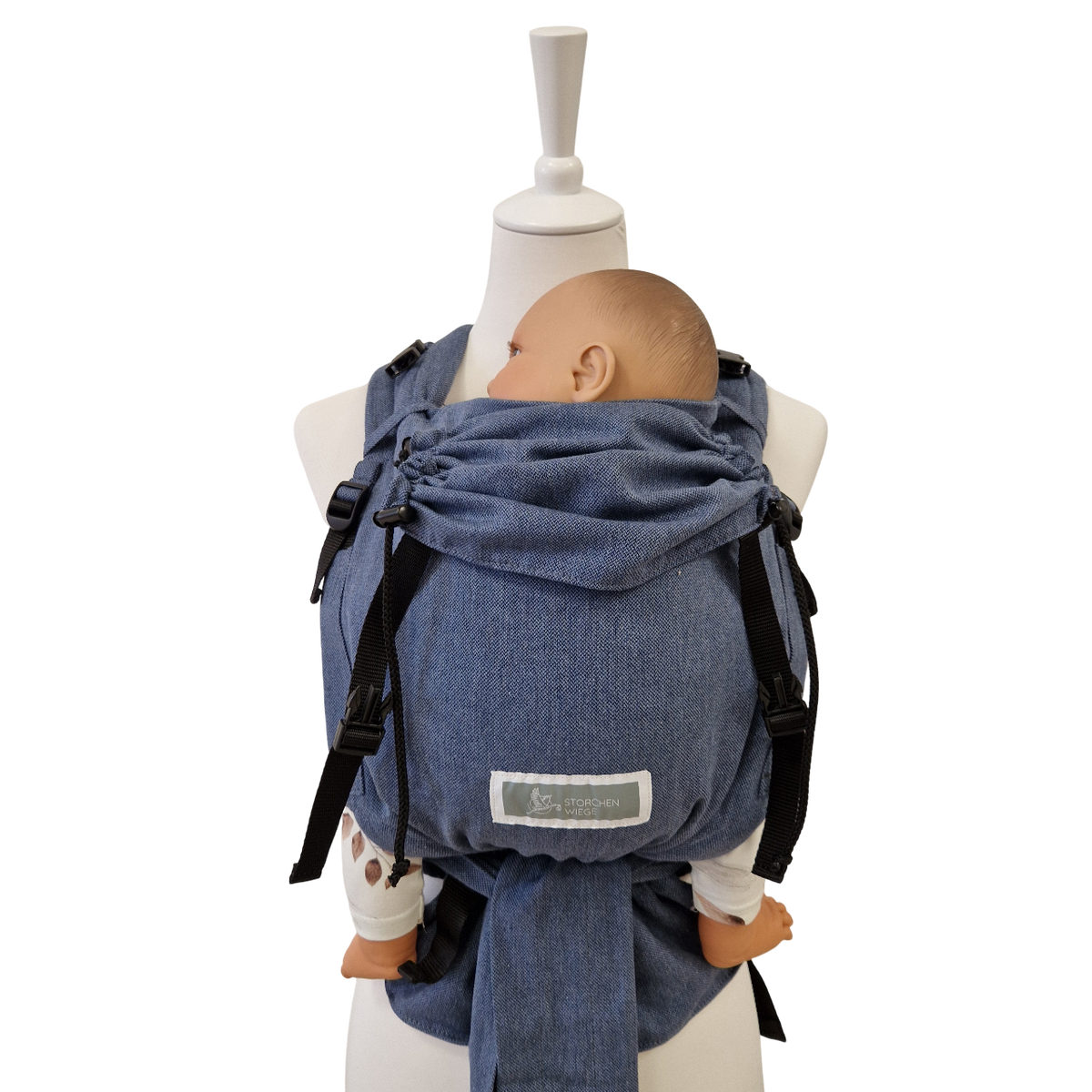 Storchenwiege Talemo Half-Buckle Babytrage – Jeans