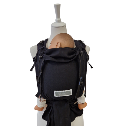 Storchenwiege Talemo Half-Buckle Babytrage – Leo Schwarz