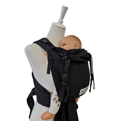 Storchenwiege Talemo Half-Buckle Babytrage – Leo Schwarz