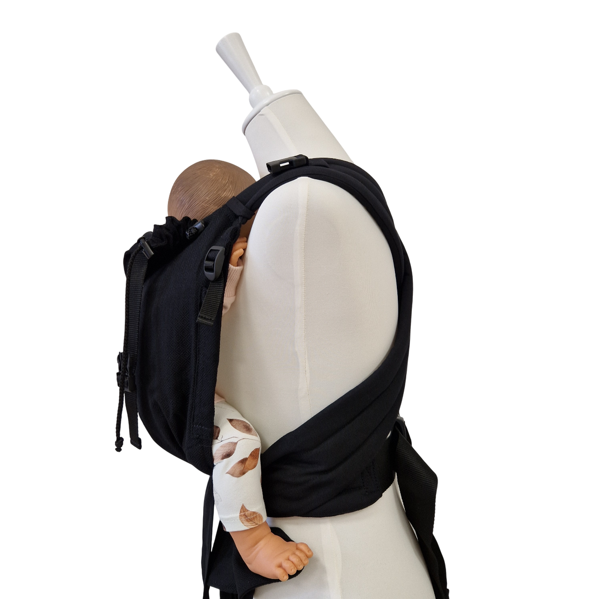 Storchenwiege Talemo Half-Buckle Babytrage – Leo Schwarz