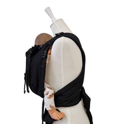 Storchenwiege Talemo Half-Buckle Babytrage – Leo Schwarz