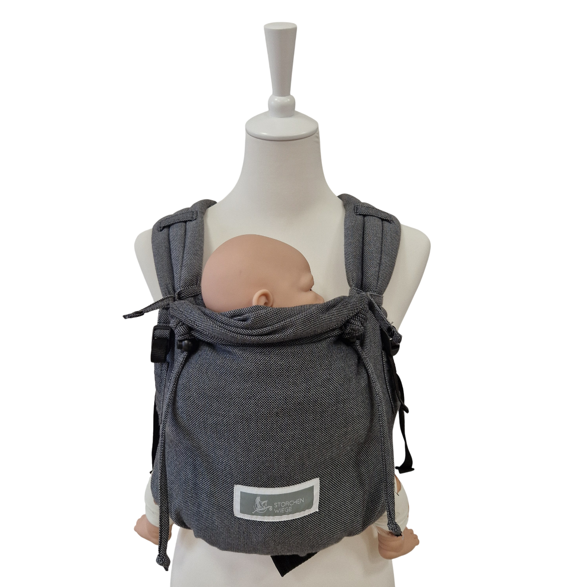 Storchenwiege Valeno Full-Buckle Babytrage – Graphit
