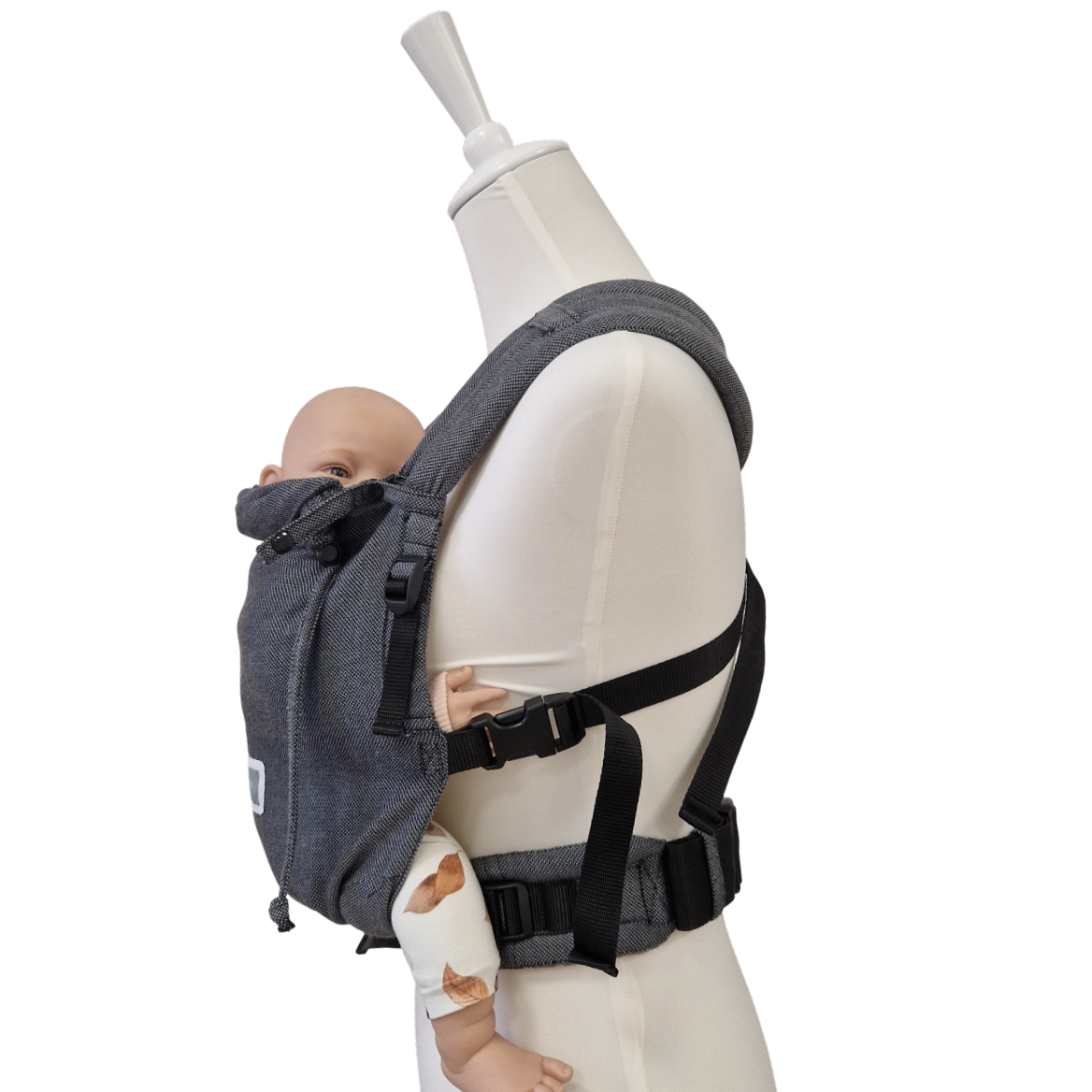 Storchenwiege Valeno Full-Buckle Babytrage – Graphit
