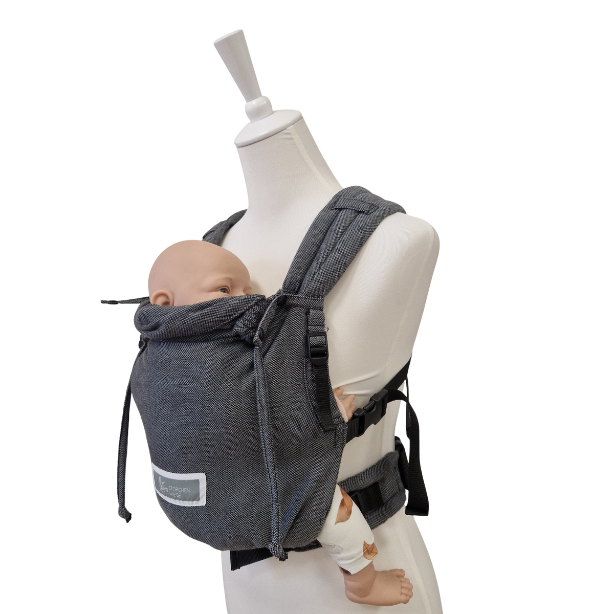 Storchenwiege Valeno Full-Buckle Babytrage – Graphit