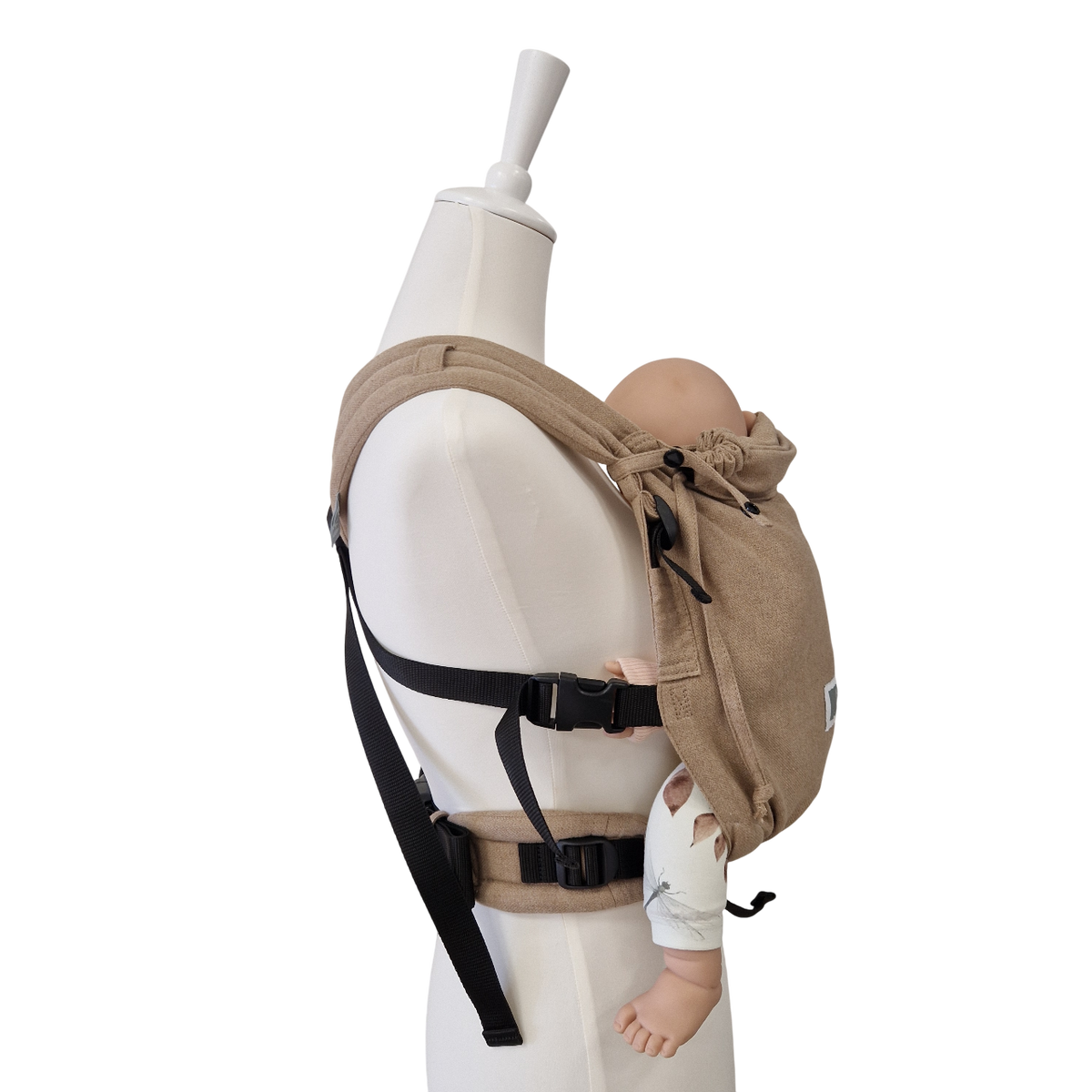 Storchenwiege Valeno Full-Buckle Babytrage – Sand