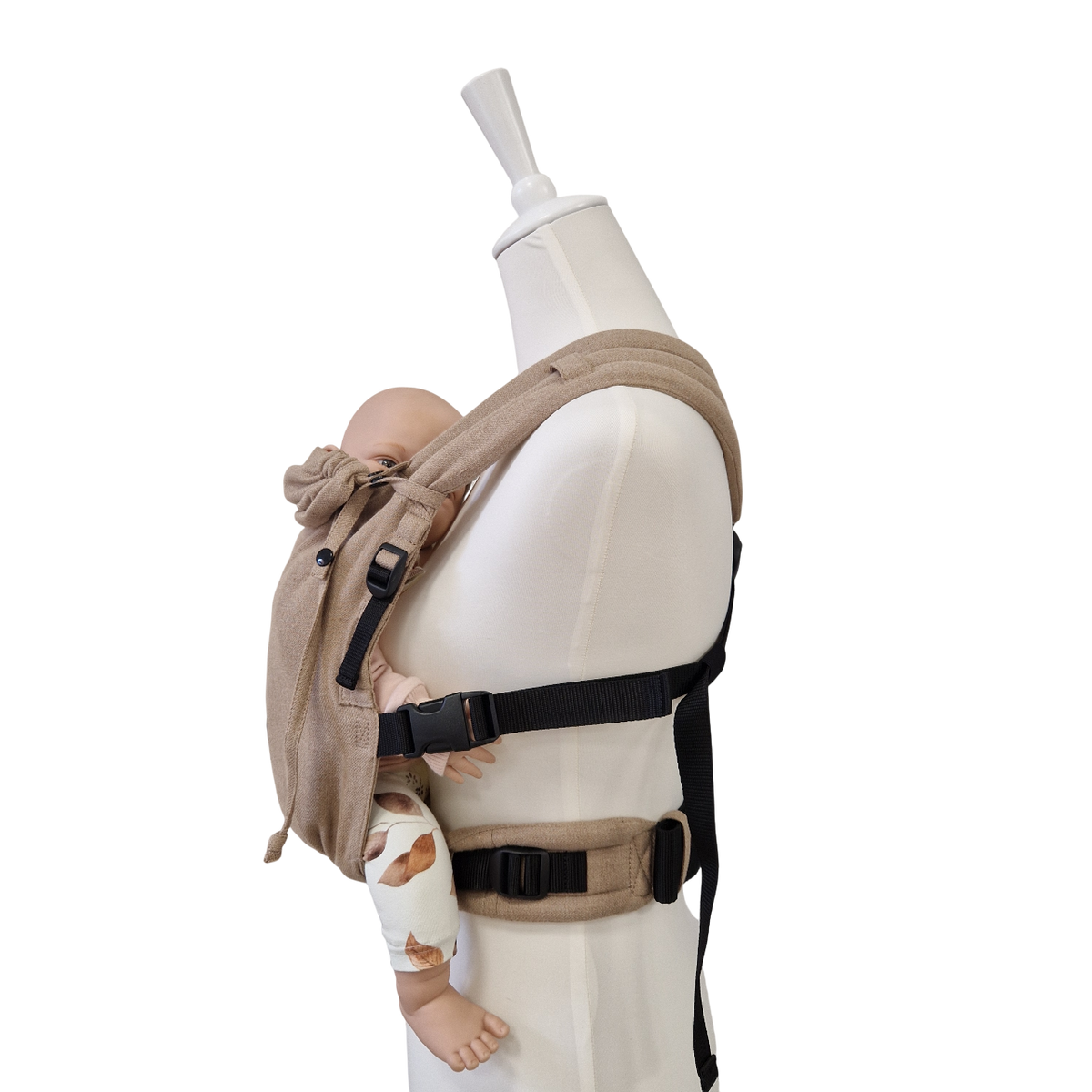Storchenwiege Valeno Full-Buckle Babytrage – Sand