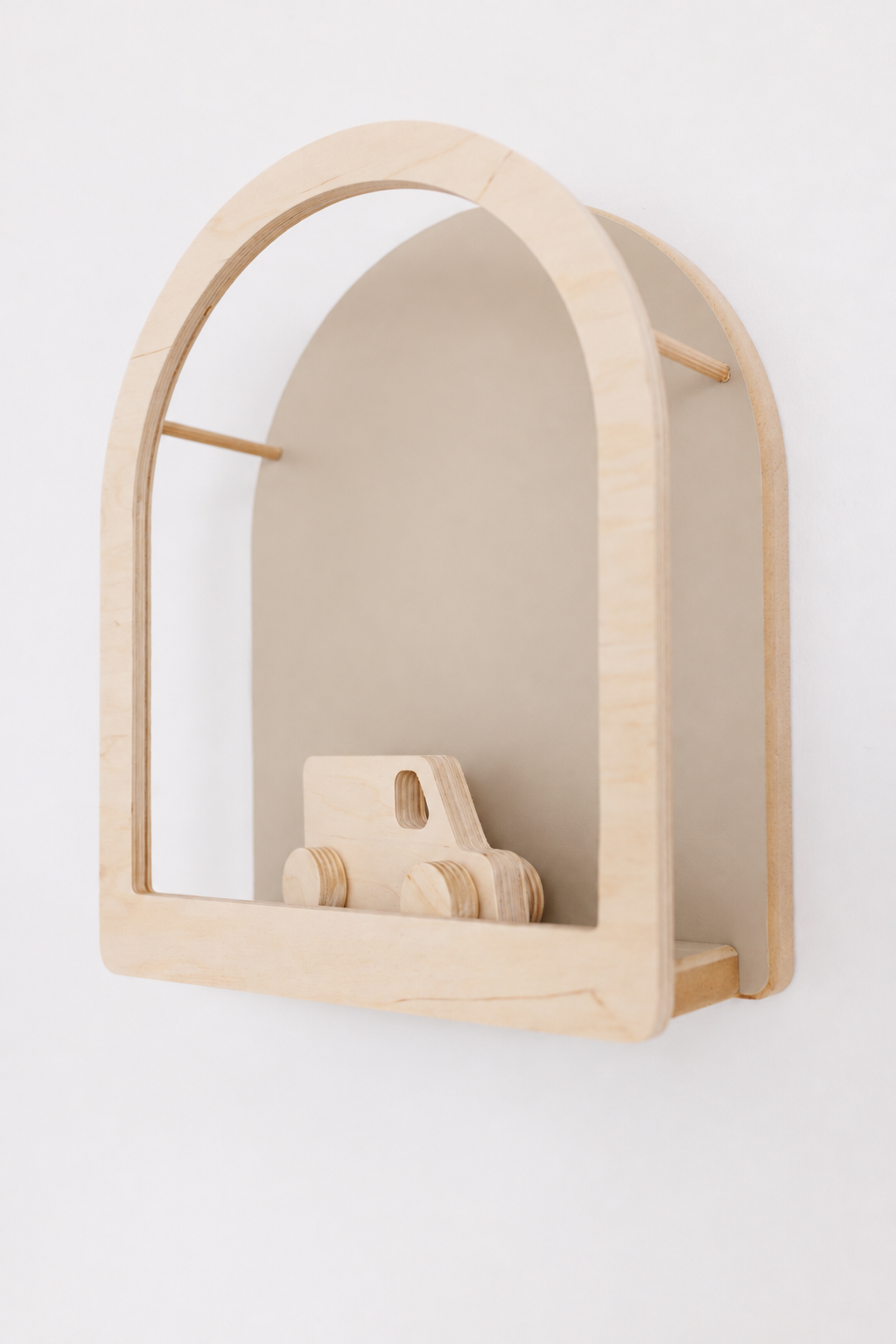 BabyWood Montessori Hanging Shelf WAVE L - Natural