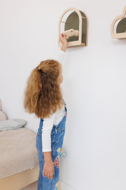 BabyWood Montessori Hanging Shelf WAVE L - Natural
