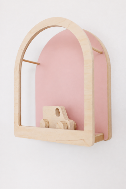 BabyWood Montessori Hanging Shelf WAVE L - Natural