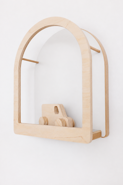 BabyWood Montessori Hanging Shelf WAVE L - Natural