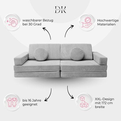 Design4Kids XXL Spielsofa Slim-Cord Grande