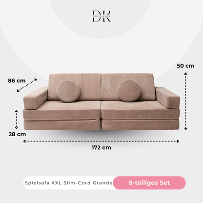 Design4Kids XXL Spielsofa Slim-Cord Grande