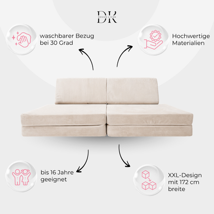 Design4Kids XXL Spielsofa Slim-Cord Grande Classic