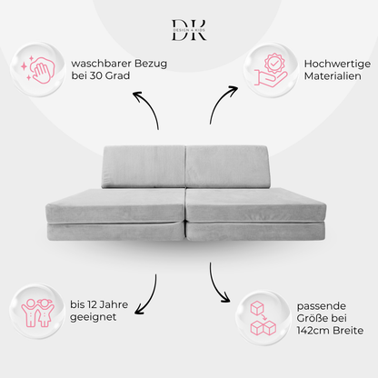 Design4Kids Spielsofa Slim-Cord Mini Grande Classic