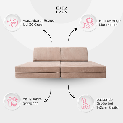 Design4Kids Spielsofa Slim-Cord Mini Grande Classic