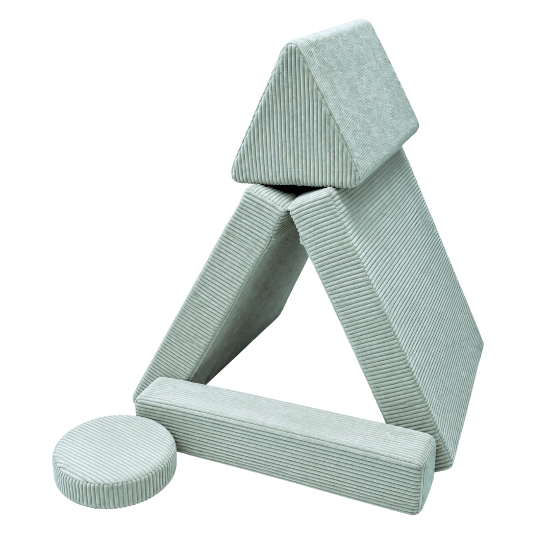 Design4Kids 3-in-1 Kindersessel Cord Grande 80x80 cm - Faltbare Kindercouch &amp; Spielmatratze