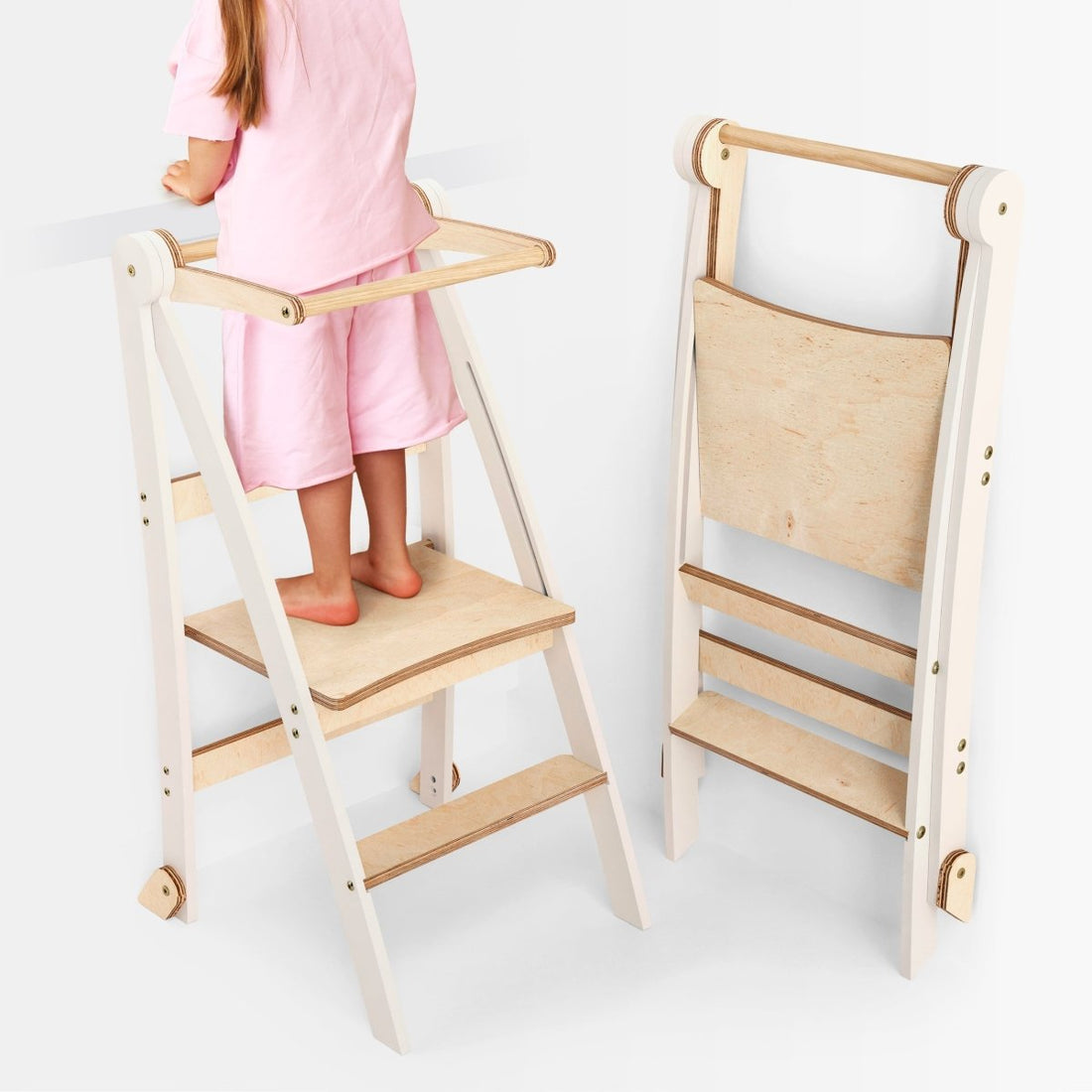 Goodevas Holz Lernleiter Montessori: Hocker für Kinder