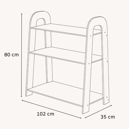 BabyWood Toy Shelf SLIM M - natural