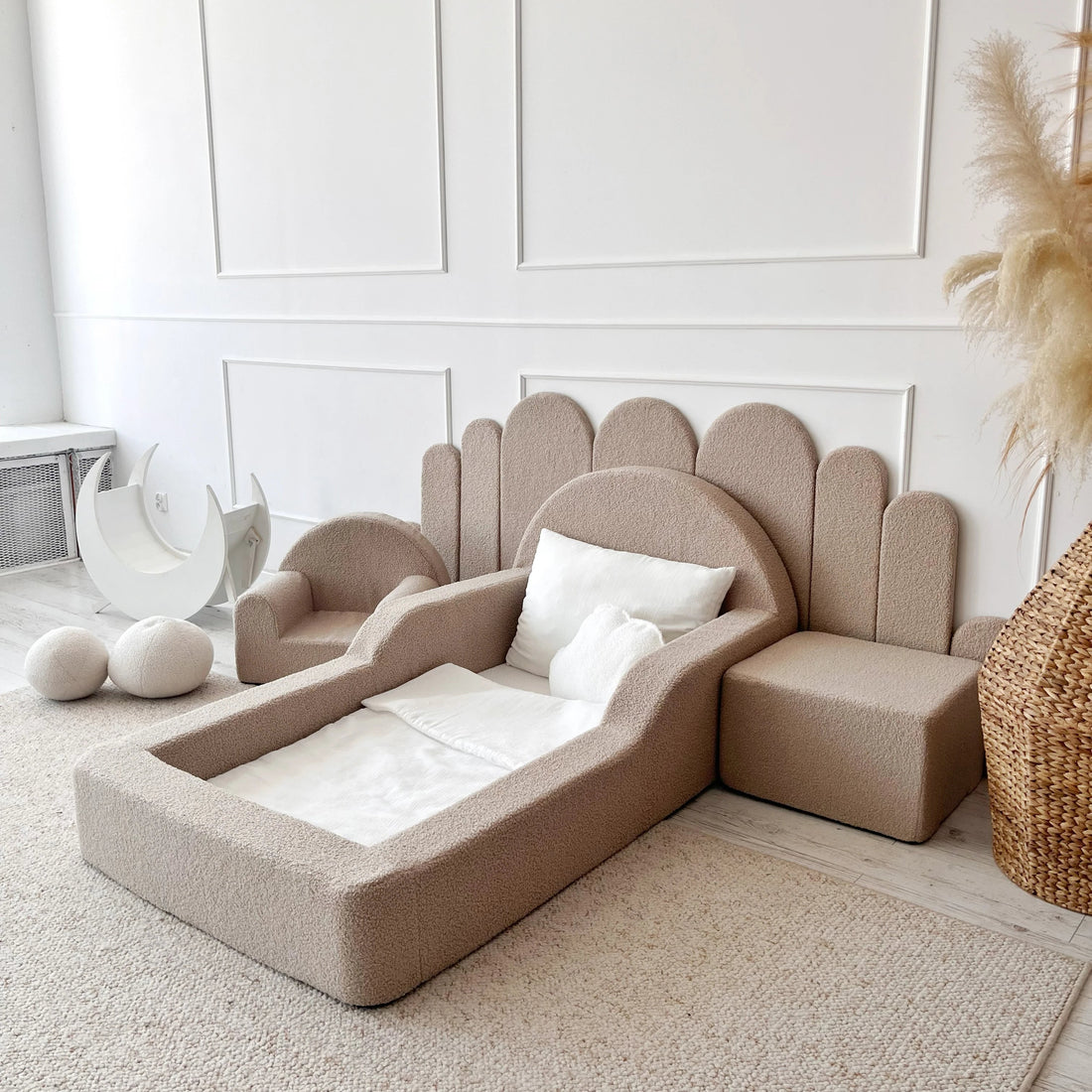 MONIO Schaumstoff Bodenbett - Bouclé