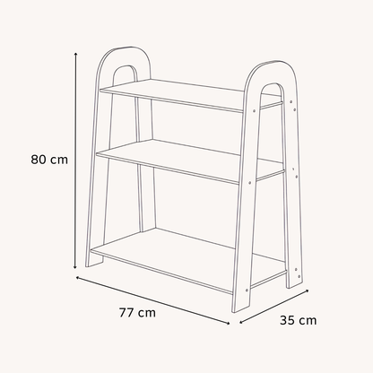 BabyWood Toy Shelf SLIM M - natural