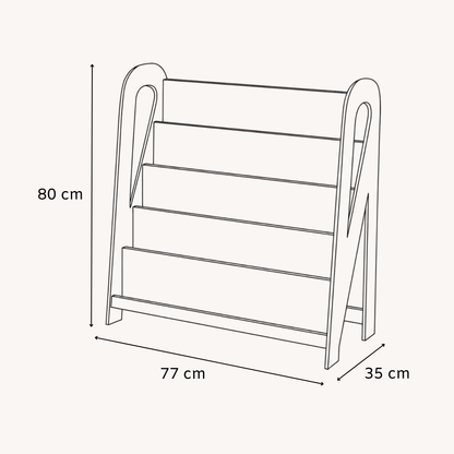 BabyWood Montessori Bücherregal SLIM