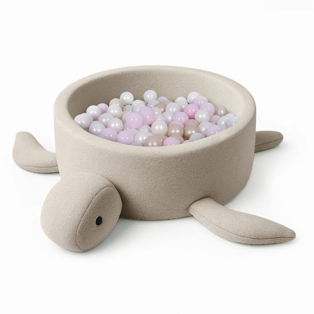 MeowBaby Bällebad Schildkröte Shelly Bouclé – taupe