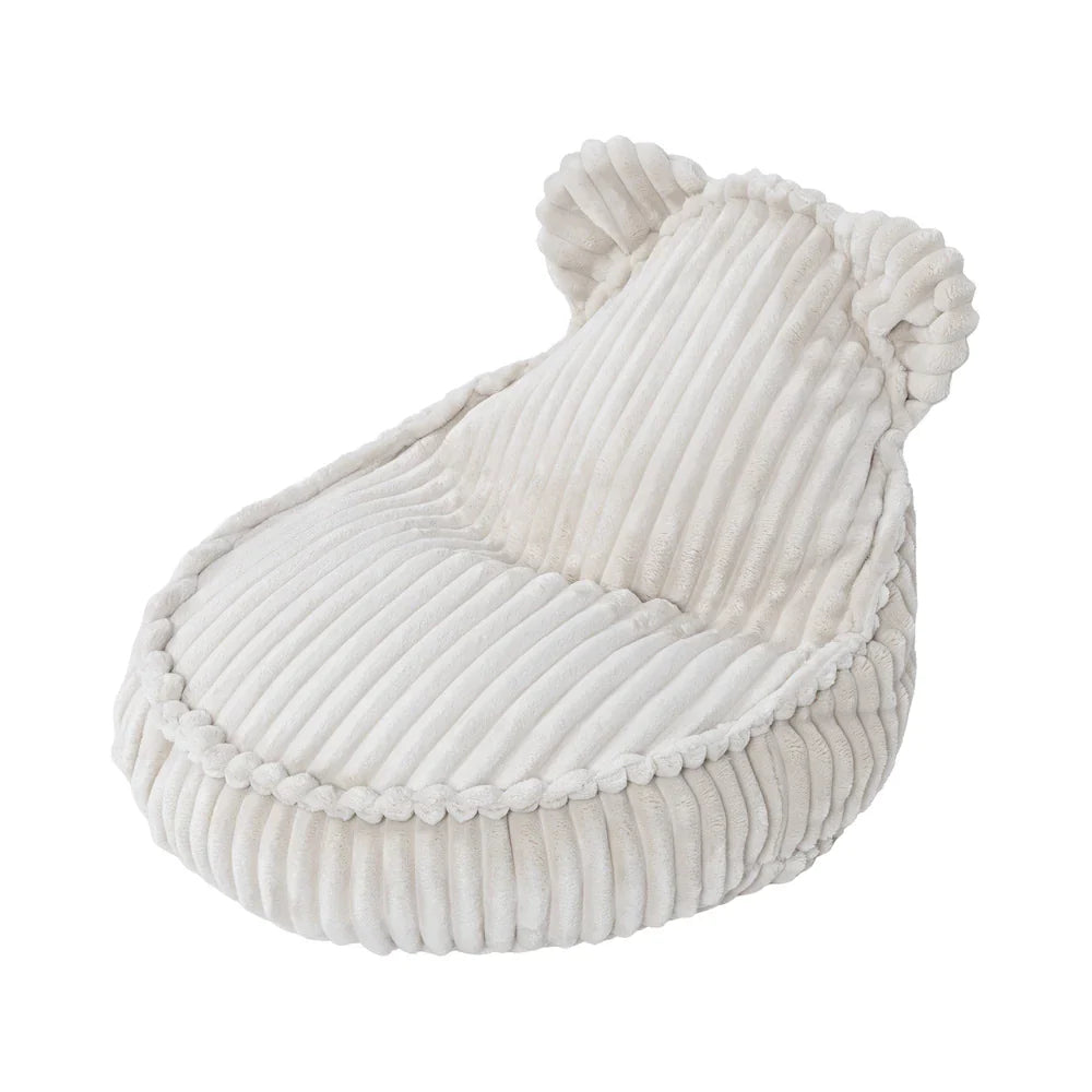 Design4Kids Kindersessel Jewel Plüsch-Cord im Bär-Design
