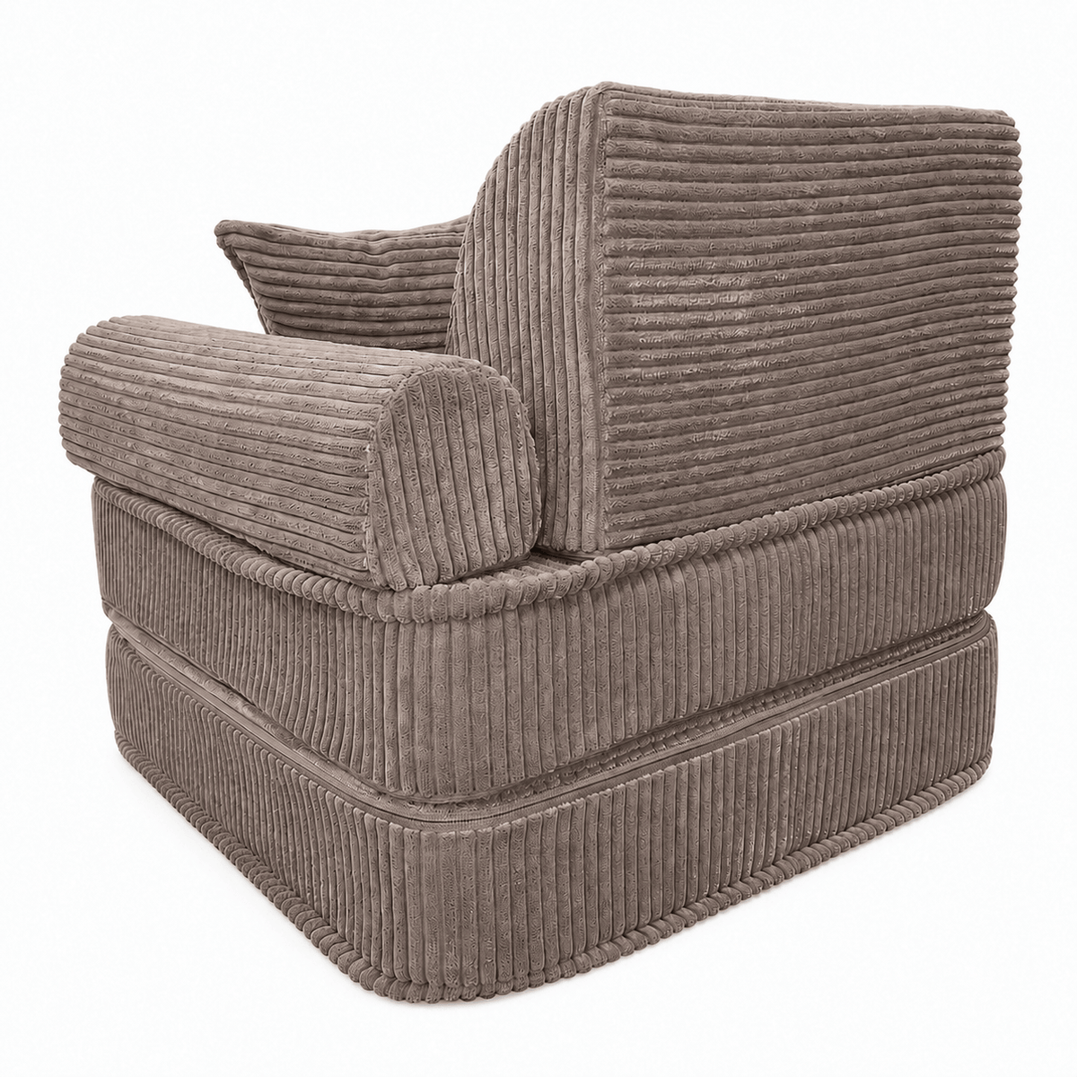 MeowBaby Kindersessel 3-in-1 Max Ästhetik Cord - faltbare Kindercouch &amp; Spielmatratze - Classic Cord Edition