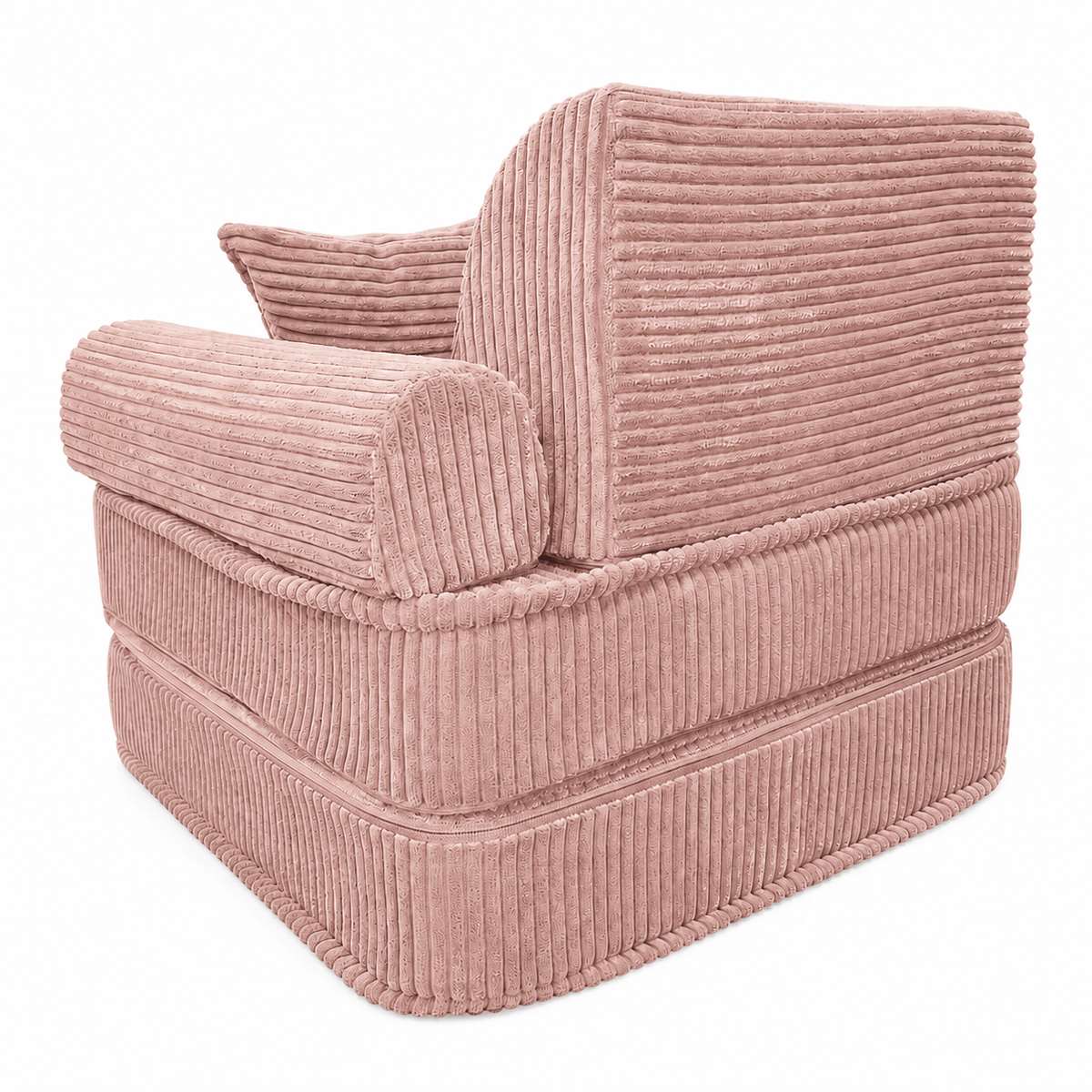MeowBaby Kindersessel 3-in-1 Max Ästhetik Cord - faltbare Kindercouch &amp; Spielmatratze - Classic Cord Edition