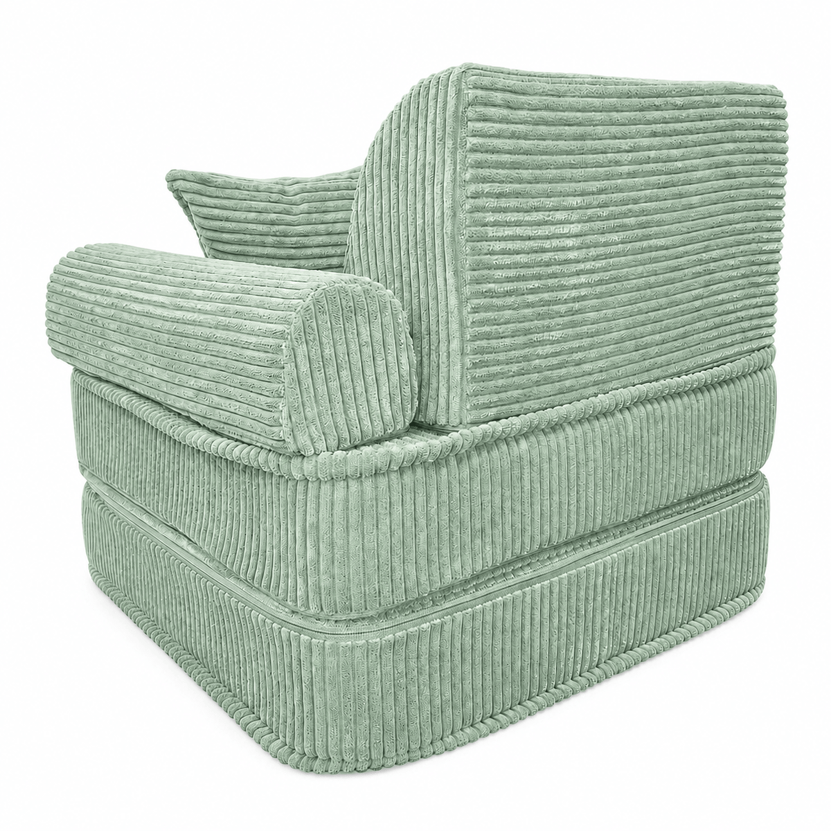 MeowBaby Kindersessel 3-in-1 Max Ästhetik Cord - faltbare Kindercouch &amp; Spielmatratze - Classic Cord Edition