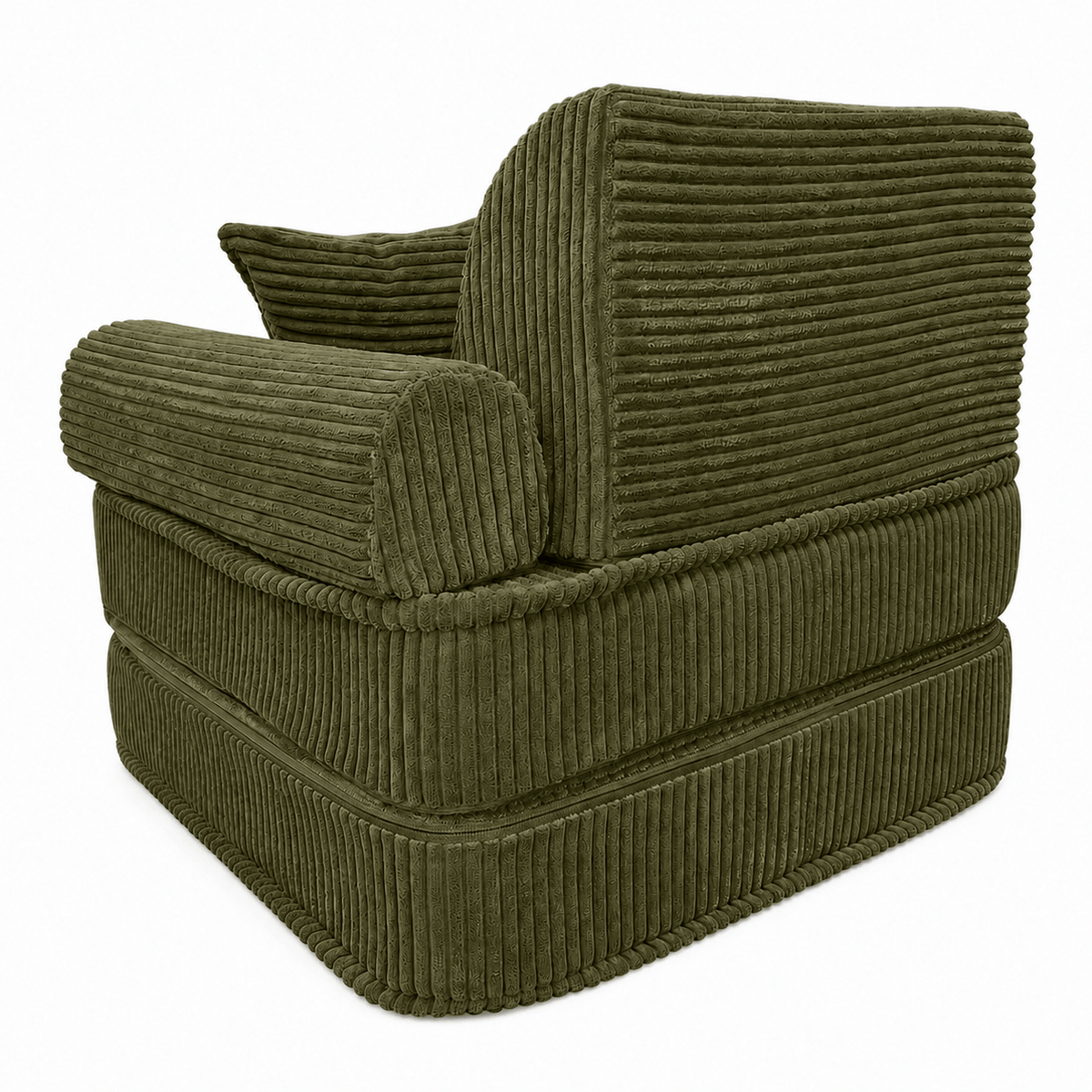 MeowBaby Kindersessel 3-in-1 Max Ästhetik Cord - faltbare Kindercouch &amp; Spielmatratze - Classic Cord Edition